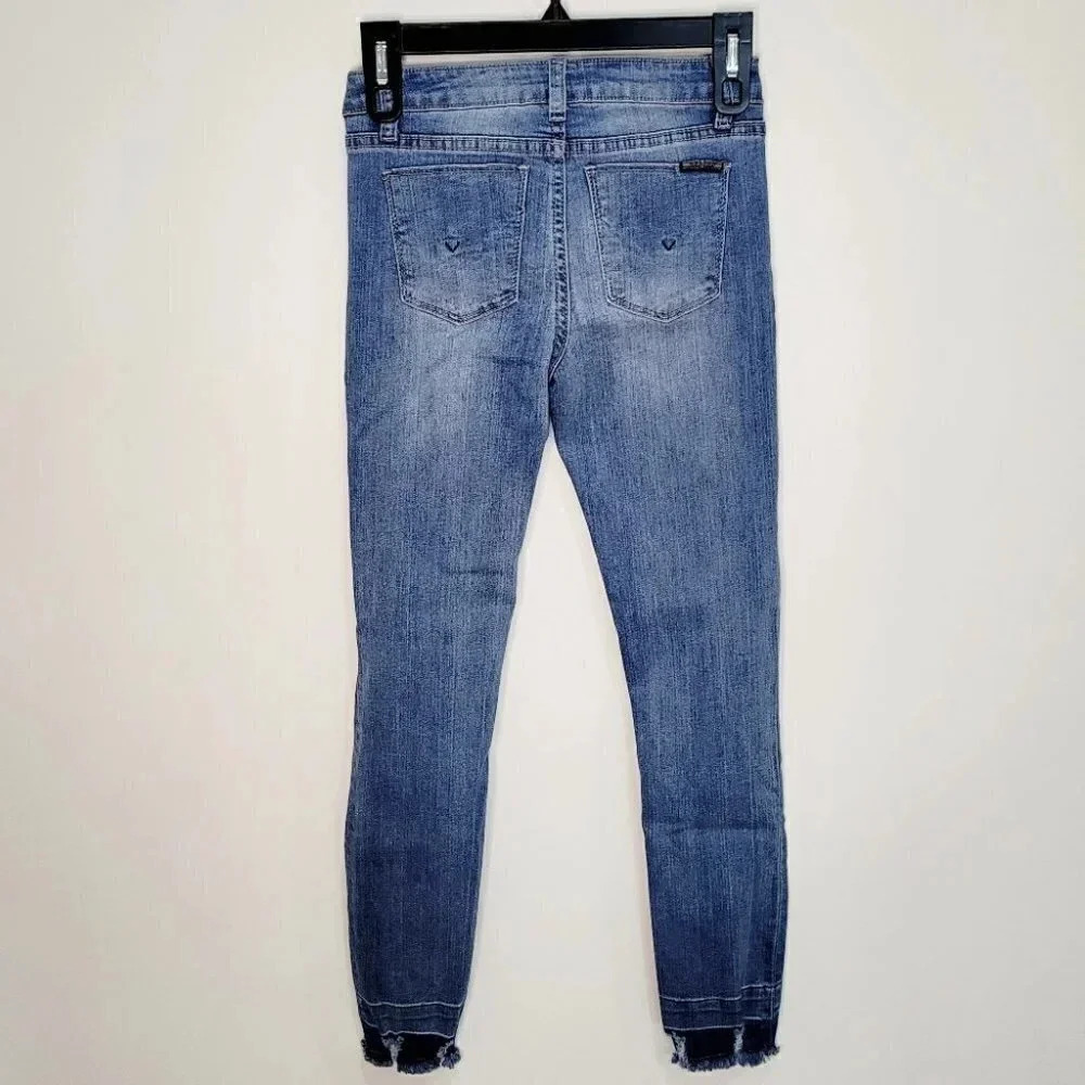 Hudson Distressed Raw Hem Denim Jeans - Picture 2 of 16